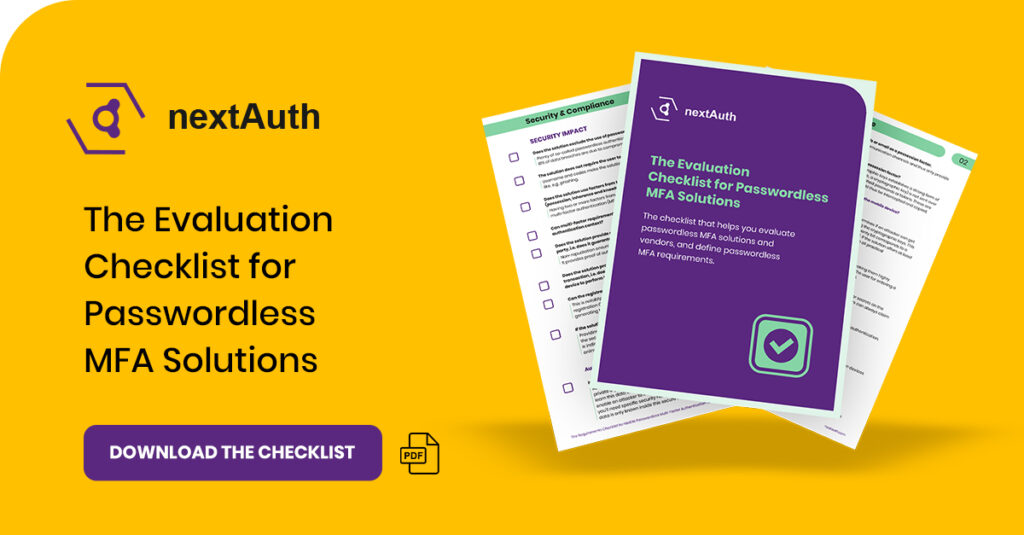 Checklist for passwordless authentication solutions