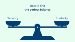 Image portraying the balancing act between UX and security