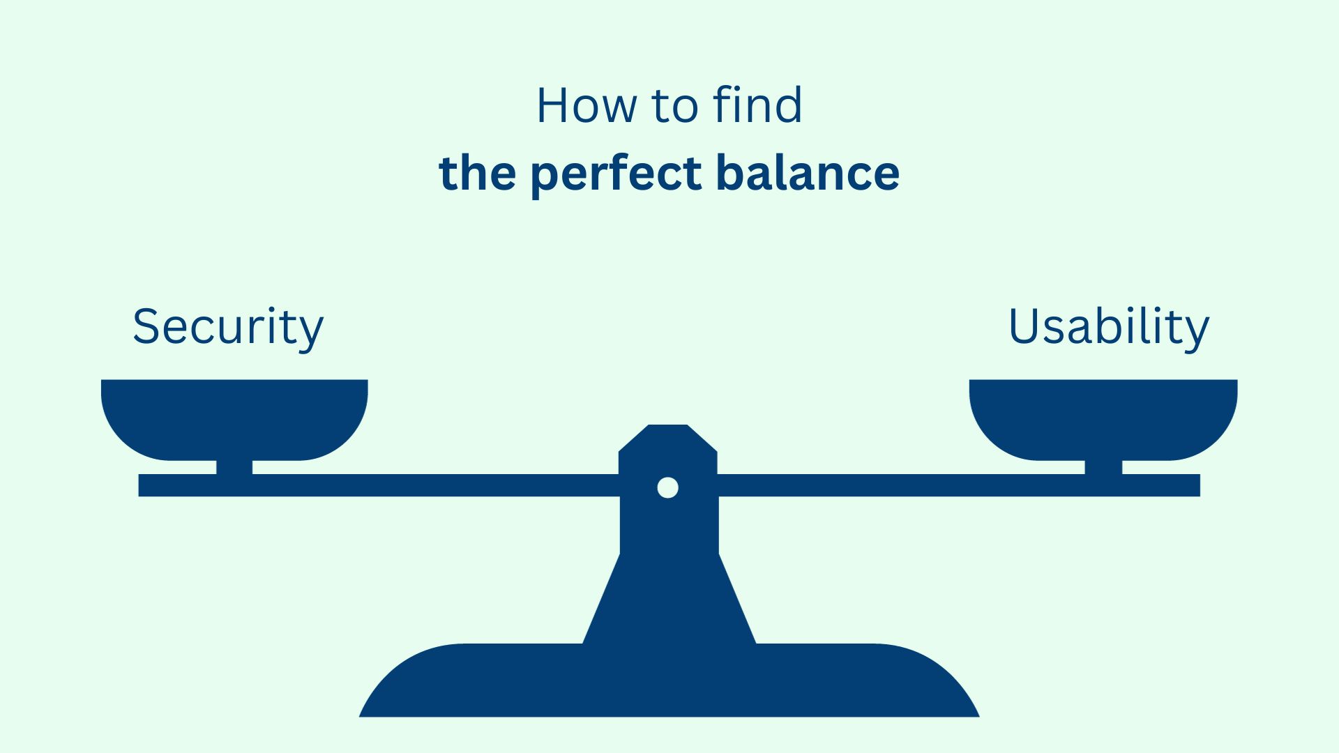 Image portraying the balancing act between UX and security
